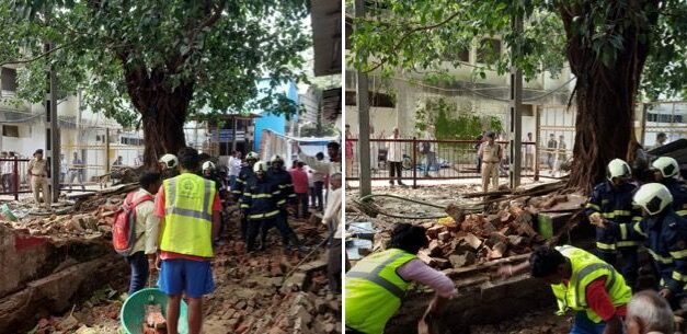 Railway compound wall collapses near Kurla station, 4 injured