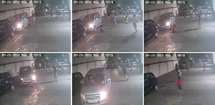 Shocking video shows kid's miraculous escape after being run over by lady in Ghatkopar, debate ensues over who is to blame