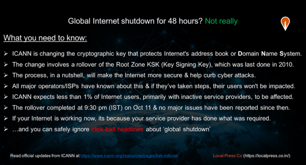 Global Internet shutdown for 48 hours? Not really