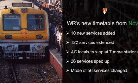 Highlights of WR’s new timetable that comes into effect from Nov 1