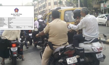Mumbai cop yet to pay for e-challan issued in Oct 2017 for riding without helmet