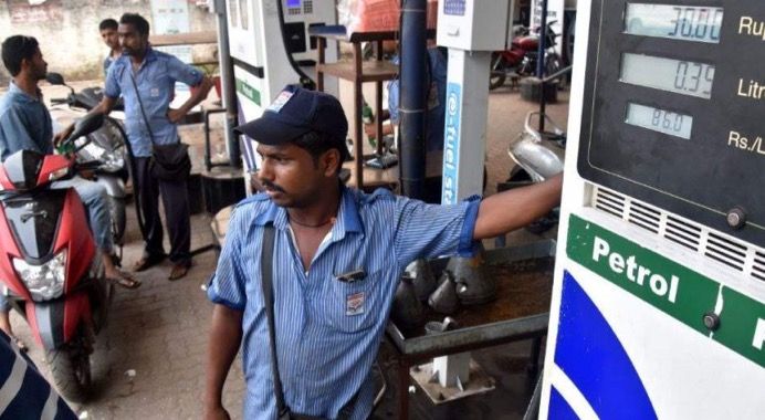 Petrol price drops to Rs 86.97 (down by 4.37), diesel to Rs 77.45 (down by Rs 2.65) in Mumbai after tax cut