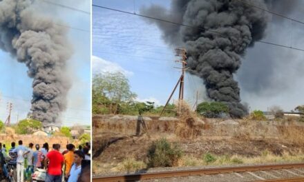 Video: Fire breaks out at chemical factory near railway tracks in Ambernath, CR services affected