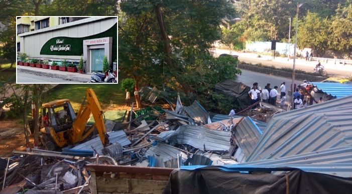 BMC demolishes ‘illegal’ hotel alongside Wadala bridge