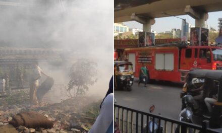 Fire breaks out in garbage heap near Ghatkopar station