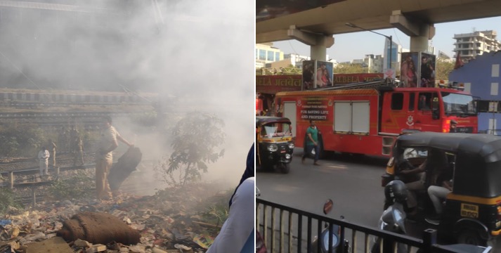 Fire breaks out in garbage heap near Ghatkopar station
