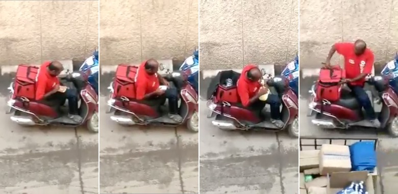 Viral video shows Zomato delivery partner eating food meant for delivery