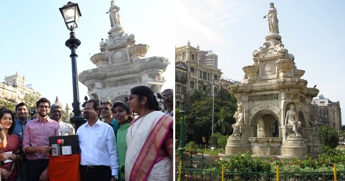 Flora Fountain shut 4 days after inauguration due to suspected leak