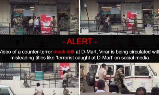 Alert: Video of anti-terror mock drill in Virar being circulated as ‘terrorist caught at D-Mart’