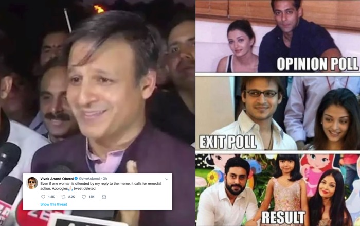 After backlash, Vivek Oberoi deletes controversial tweet featuring Aishwarya; apologises