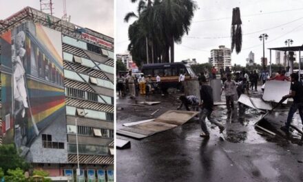 Cyclone Vayu aftermath: 1 dead, 5 injured as panels fall of Churchgate hoarding, Bandra skywalk