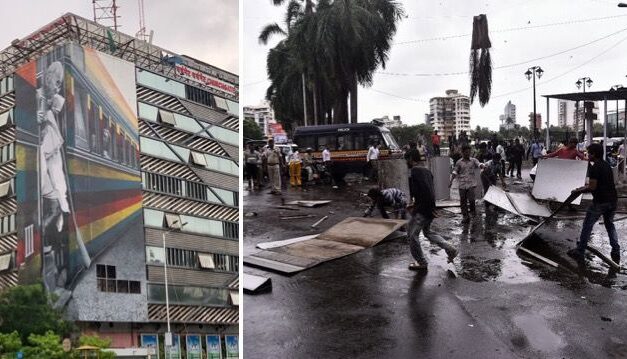 Cyclone Vayu aftermath: 1 dead, 5 injured as panels fall of Churchgate hoarding, Bandra skywalk