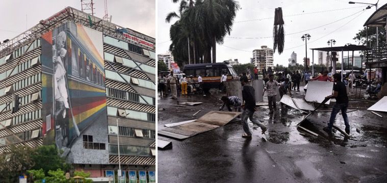 Cyclone Vayu aftermath: Hoarding crashes in Churchgate, skywalk panels fall in Bandra