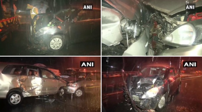 8 injured after three cars collide on Andheri flyover due to low visibility
