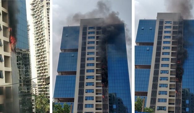 Video: Fire breaks out at Peninsula Park building in Andheri