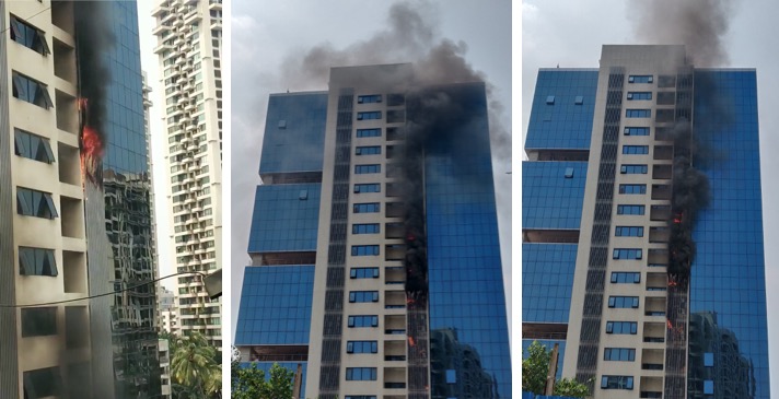 Video: Fire breaks out at Peninsula Park building in Andheri