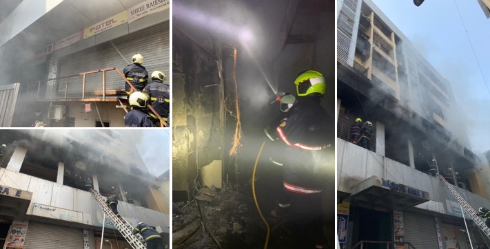 Video: Major fire breaks out in Aditya Arcade Building on Lamington Road