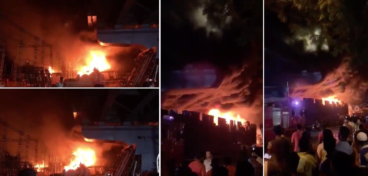 Video: Major fire breaks out near Milan Subway in Santacruz
