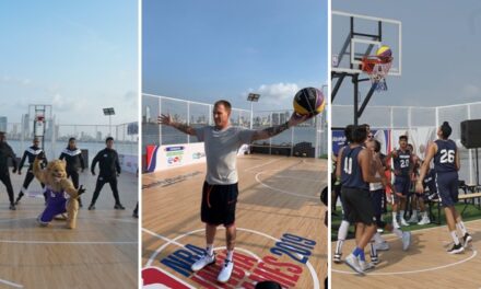 Video: NBA brings ‘floating’ basketball court to Mumbai