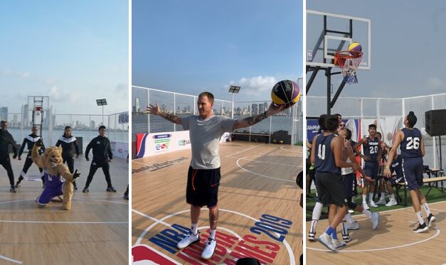 Video: NBA brings ‘floating’ basketball court to Mumbai