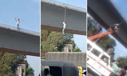 Man tries to hang self from bridge in Kalwa, safely rescued by cops
