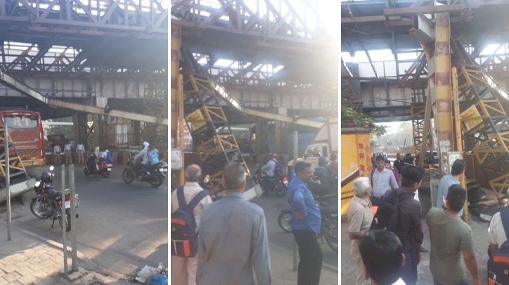 Mishap at Kings Circle FOB, Sion flyover closure disrupt peak hour traffic